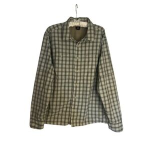 REI Green Plaid Casual Button Down Shirt